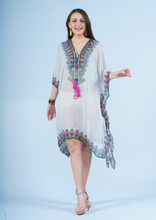 Load image into Gallery viewer, White Solid Kaftan
