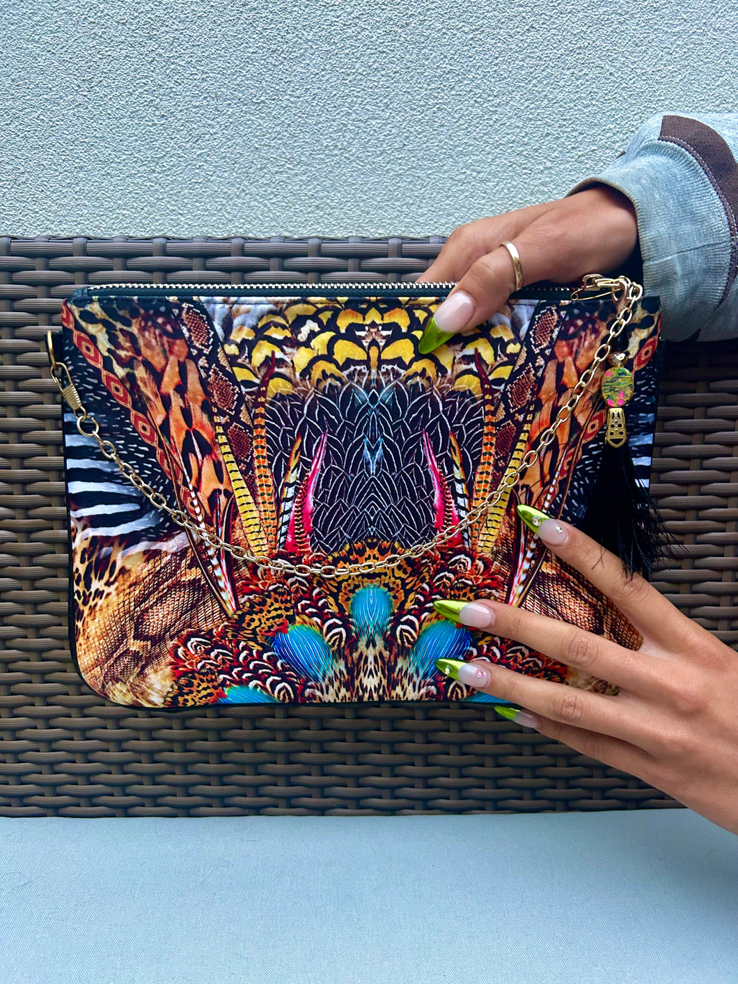 Printed Clutch bag- Savannah Queen