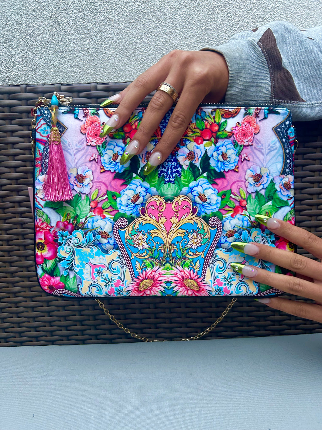 Printed Clutch bag- Ibiza Dreamer