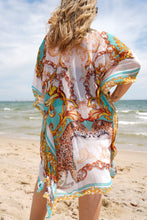 Load image into Gallery viewer, Tiger Royal Turq Kaftan
