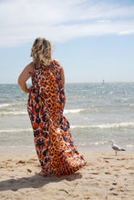 Load image into Gallery viewer, Drawstring Dress Cheetah
