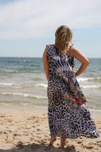 Load image into Gallery viewer, Drawstring Dress Snow Leopard
