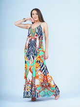 Load image into Gallery viewer, T-Back Dress- Tiger Royal Turk
