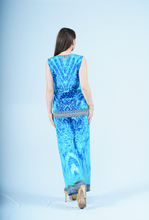 Load image into Gallery viewer, Lounge Set- Blue Rattler (Sleeveless Top)
