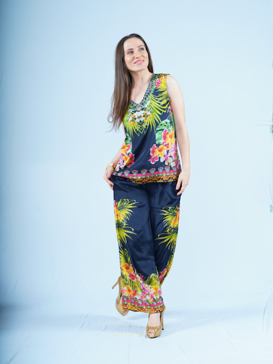 Lounge Set- Bird of Paradise (Sleeveless Top)