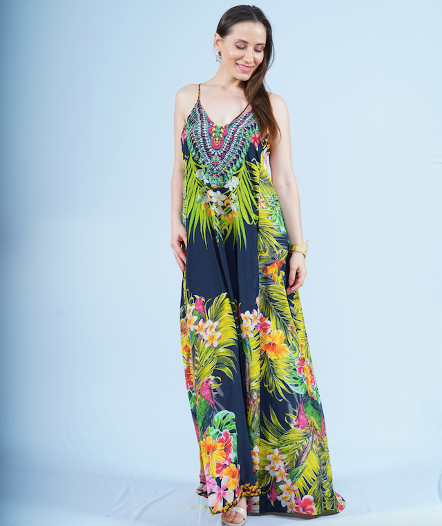 T-Back Dress- Bird of Paradise