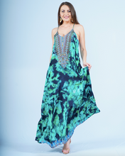 Load image into Gallery viewer, T-Back Dress- Emerald Reptile
