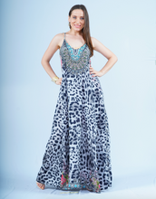 Load image into Gallery viewer, T-Back Dress- Snow Leopard
