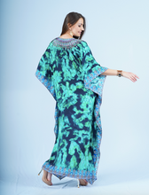 Load image into Gallery viewer, Maxi Kaftan- Emerald Reptile
