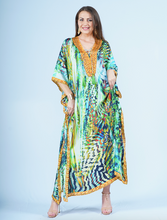 Load image into Gallery viewer, Maxi Kaftan- Deep Amazon
