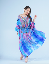 Load image into Gallery viewer, Maxi Kaftan- Coastal Feather
