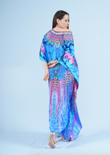 Load image into Gallery viewer, Maxi Kaftan- Coastal Feather
