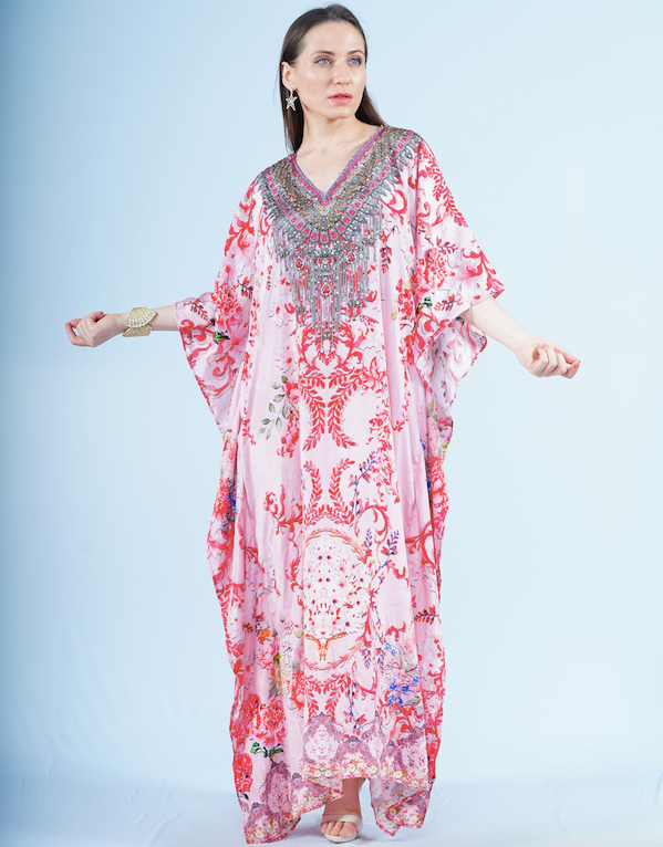 Maxi Kaftan- Vintage Foulard