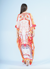 Load image into Gallery viewer, Maxi Kaftan- Tiger Royal Red
