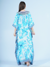 Load image into Gallery viewer, Maxi Kaftan- Turqoise Reptile
